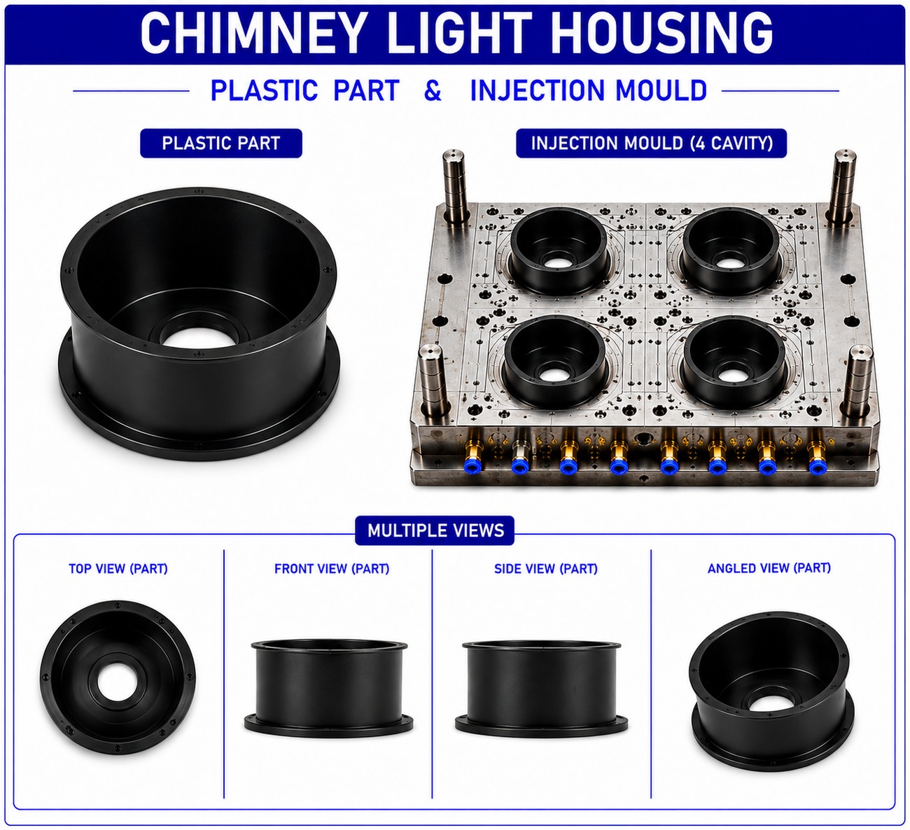 Chimney Plastic Light Housing Mould and Moulding Service